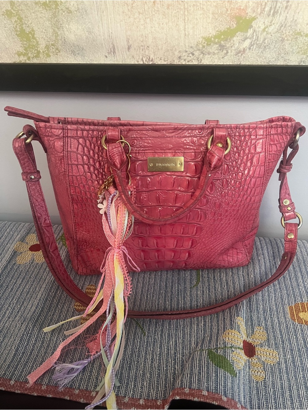 Brahmin Mini Asher Small Tote in Pink